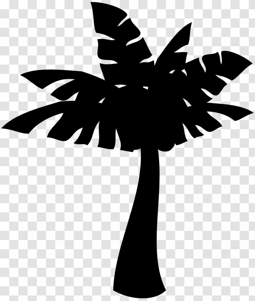 Black & White - Plant - M Flower Leaf Stem Clip Art Transparent PNG