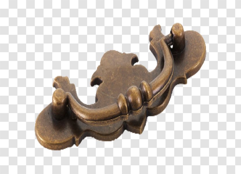 Handle Antique Drawer Pull Brass Ring Pendant - Metal Transparent PNG