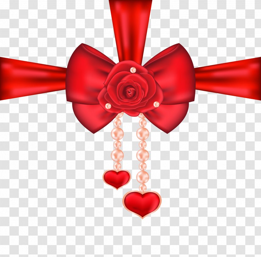 Ribbon Heart Clip Art - Photography - Red Bow Transparent PNG