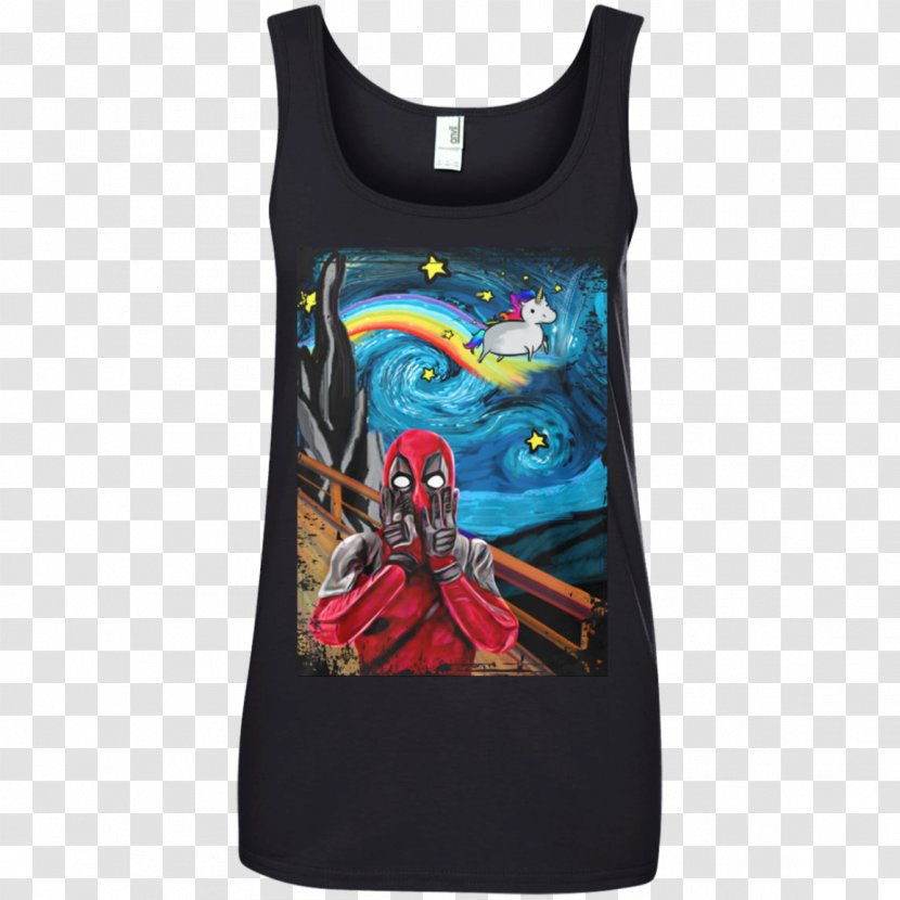 T-shirt The Starry Night Deadpool YouTube Nightshirt - Tshirt Transparent PNG