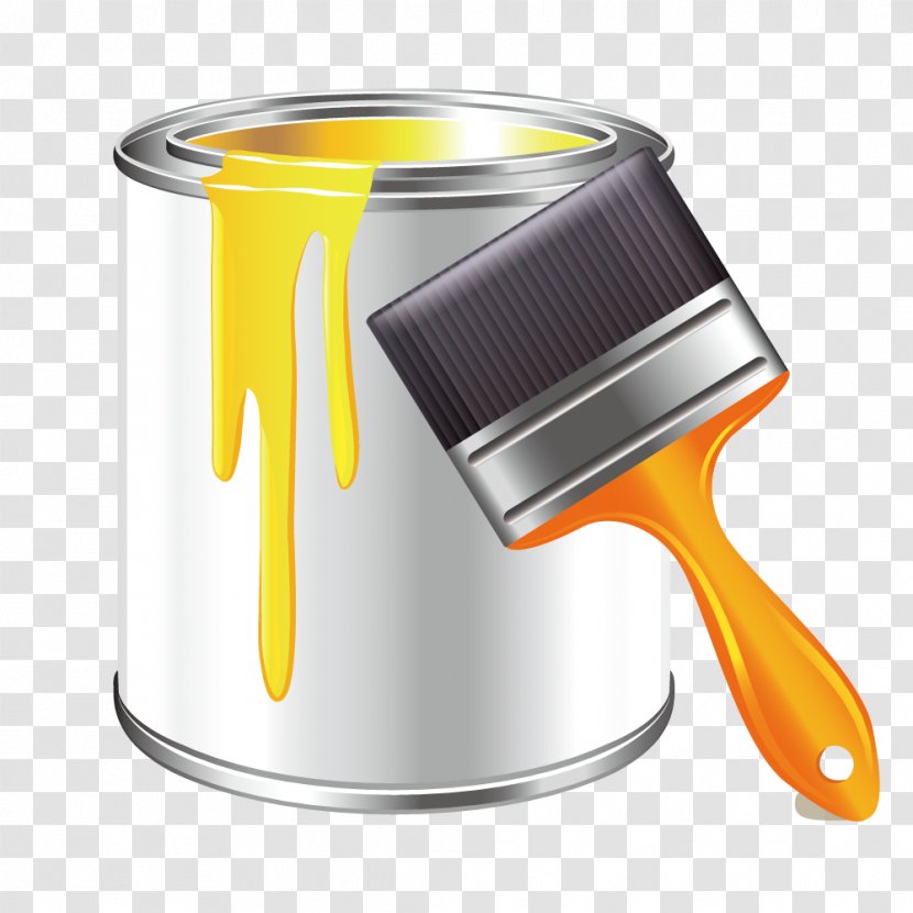 Painting Brush - Vector Painted Bucket Transparent PNG