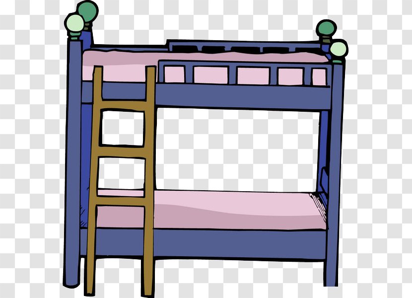 Bunk Bed Cartoon Table - Comics Transparent PNG