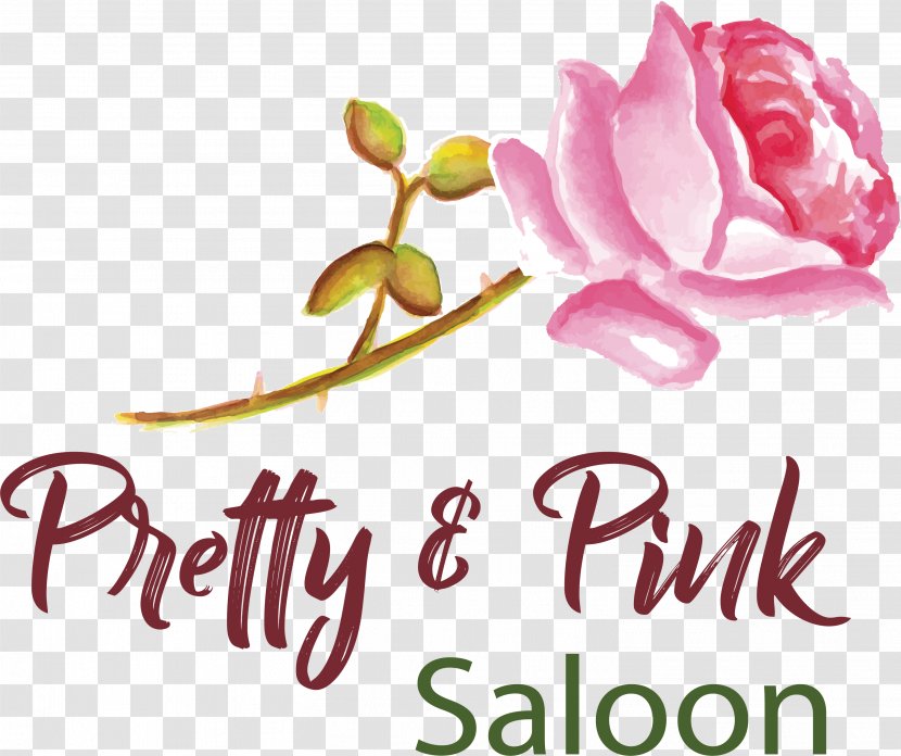 Garden Roses Watercolor Painting Logo - Pink Rose Transparent PNG
