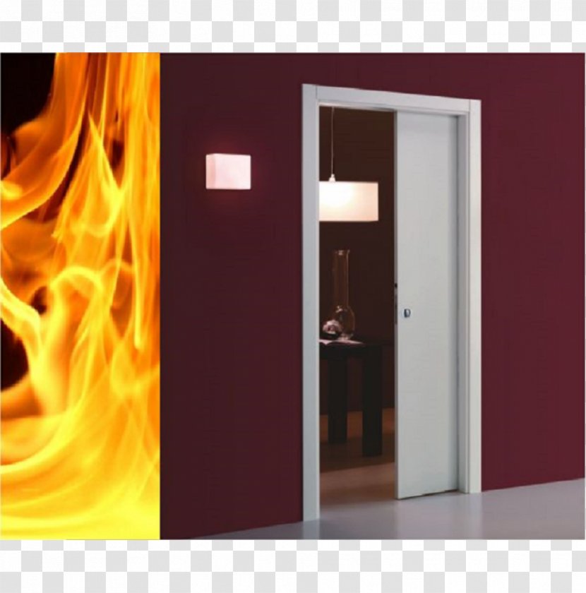 Sliding Door Pocket Fire Glass Transparent PNG