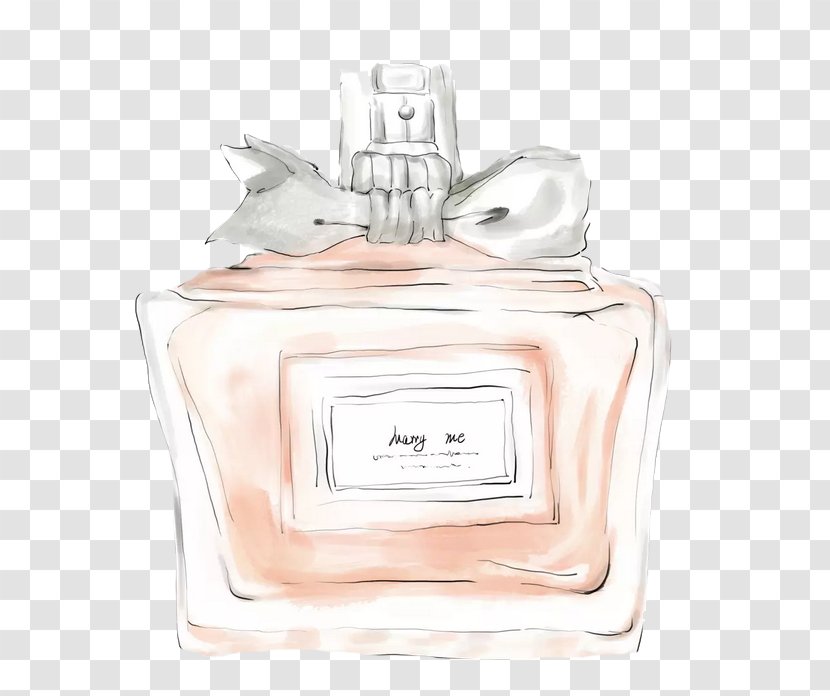 Perfume Bottle - Silhouette - Hand-painted Transparent PNG