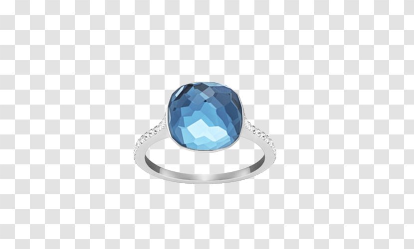 Earring Amazon.com Swarovski AG Blue - Sapphire - Ring Transparent PNG