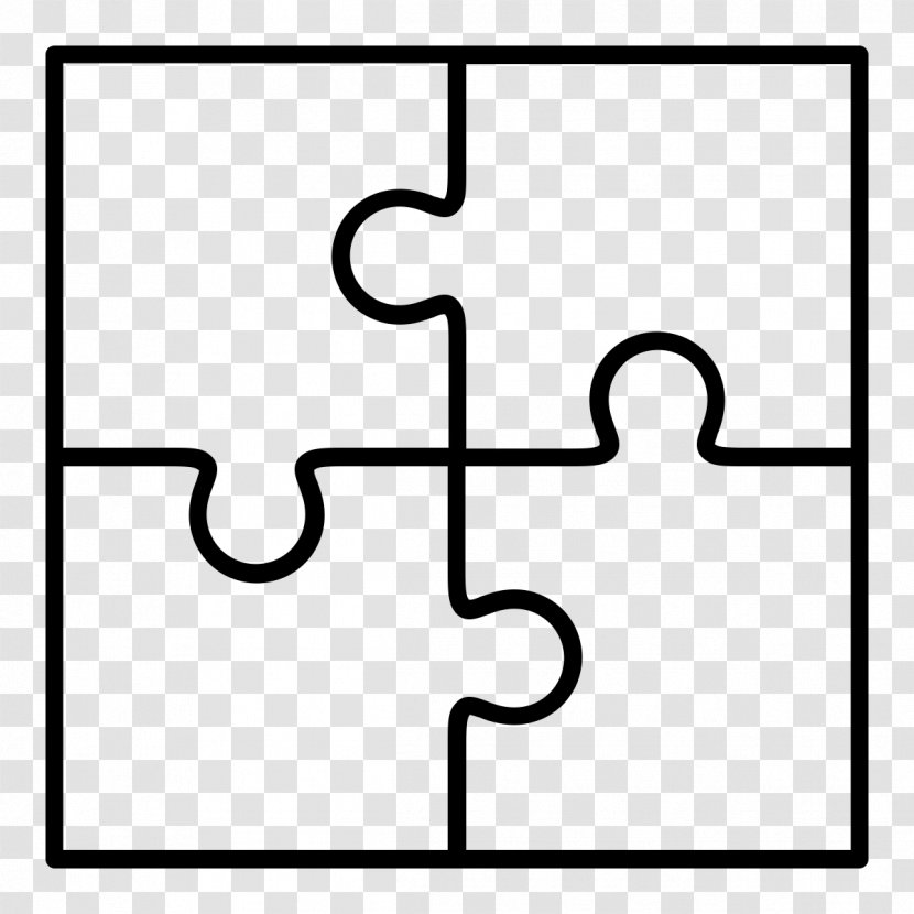 Jigsaw Puzzles Drawing - Line Art - Toolbox Transparent PNG