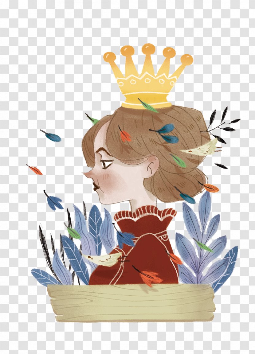 Crown Illustration - Flower - Hand-painted Pattern Queen Transparent PNG