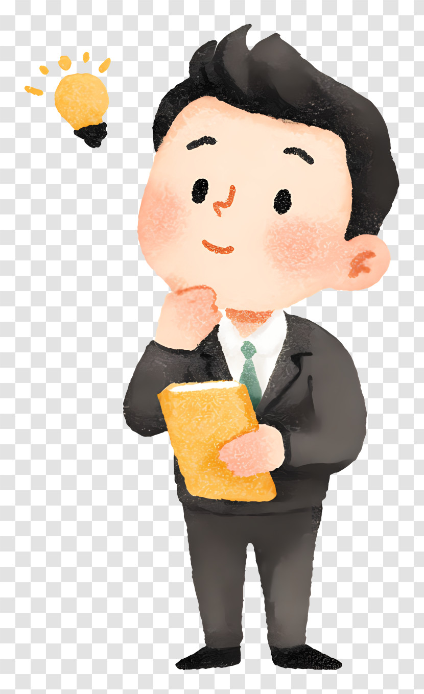 Thoughtful Businessman With Idea Transparent PNG