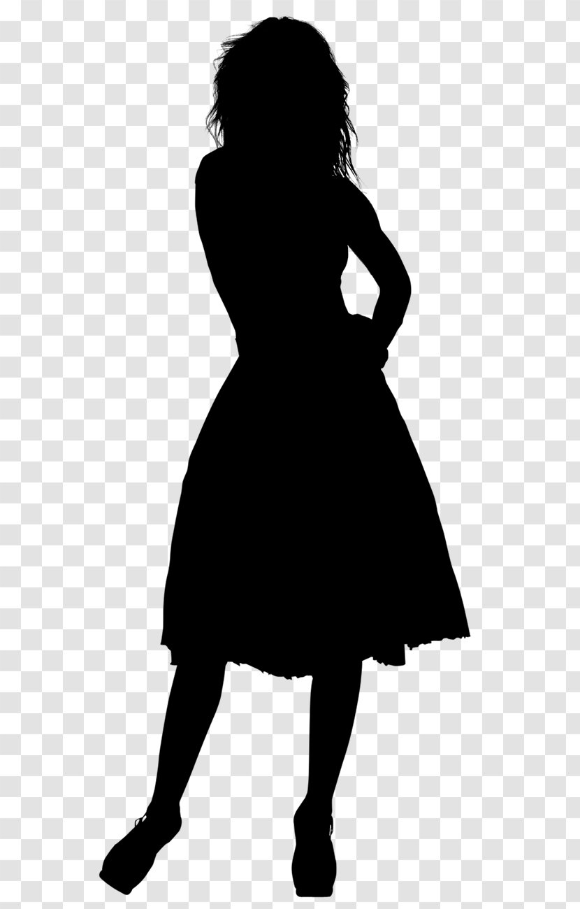 Clip Art Silhouette Black M - Blackandwhite - Cocktail Dress Transparent PNG