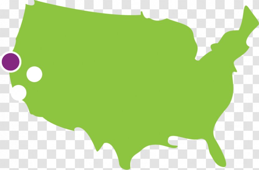 United States Stencil Silhouette - Green Transparent PNG
