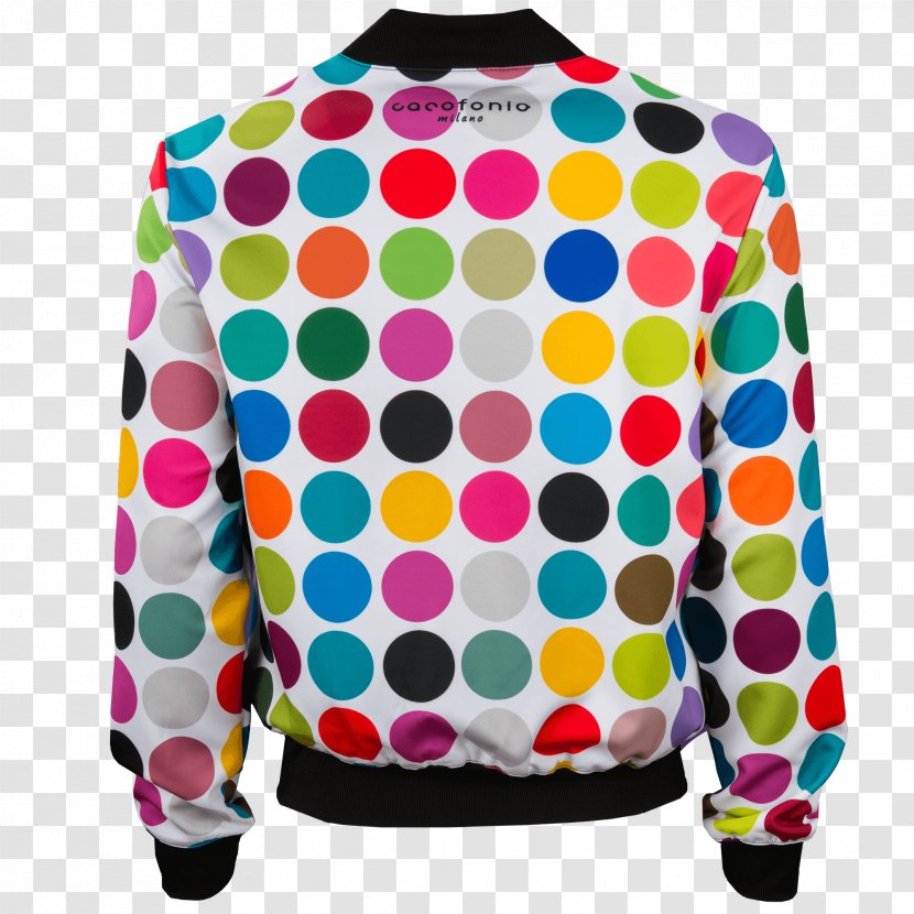 Polka Dot T-shirt Sleeve Outerwear - Bomber Jacket Transparent PNG
