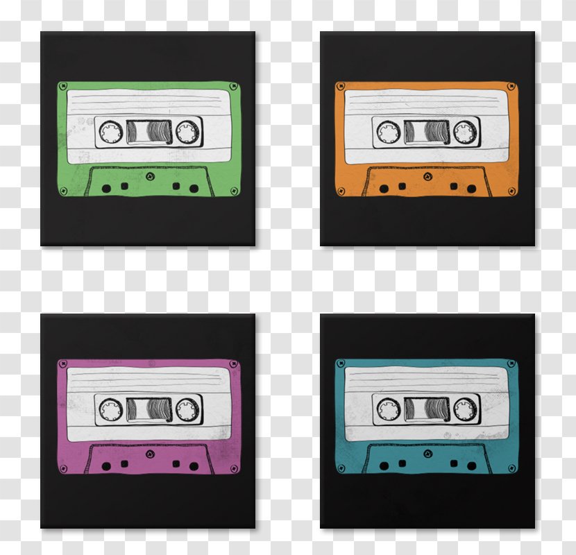 Compact Cassette Drawing Magnetic Tape Track Sound - Label - Cassete Transparent PNG