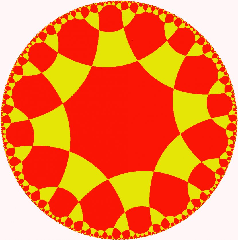 Hyperbolic Geometry Tetrahexagonal Tiling Plane Symmetry - Yellow Transparent PNG