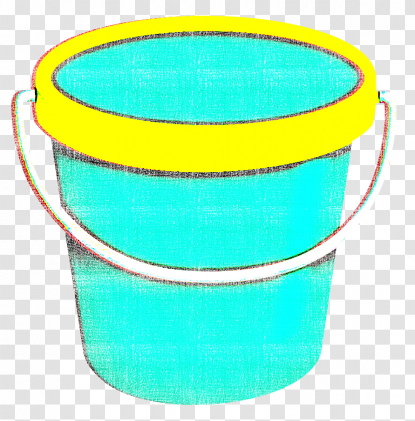 Turquoise Aqua Bucket Plastic Storage Basket Transparent PNG