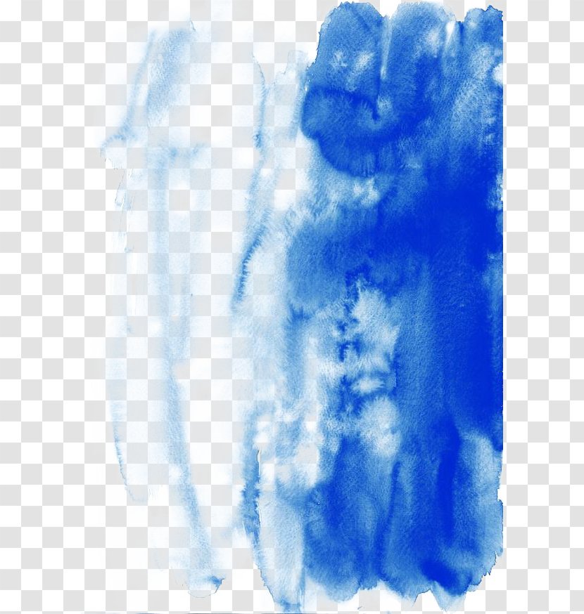 Watercolor Painting Texture - Designer - Creative Blue Background Design Transparent PNG