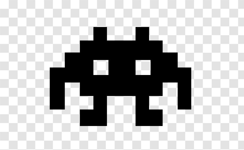 Space Invaders Pixel Art Extraterrestrial Life Minecraft - Monochrome - Alien Sprites Transparent PNG
