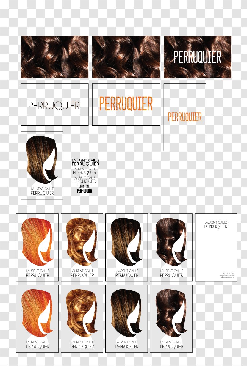 Hair Coloring Human Wig Product Design - Brown - Business Identity Card Transparent PNG