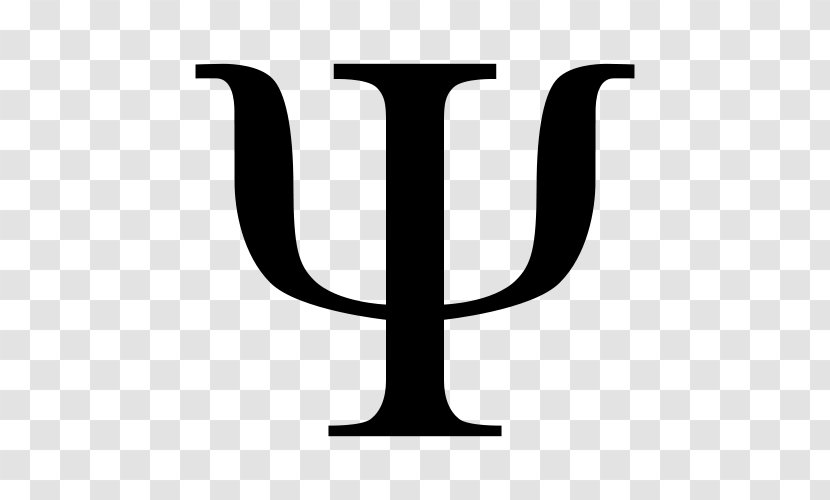 Psychology Psi Symbol Psychologist Greek Alphabet - Black And White Transparent PNG