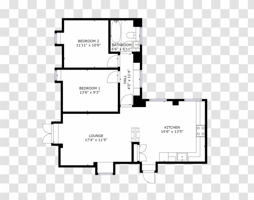 Floor Plan Product Design Line Angle - Area - Pretty Cottage Transparent PNG