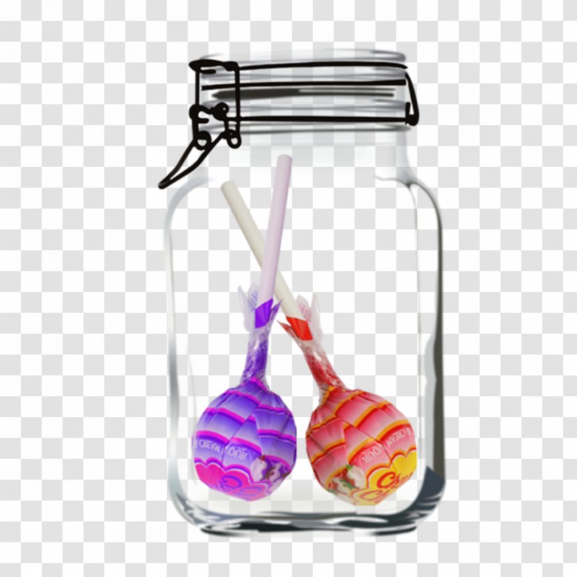 Lollipop Glass Bottle Eating - Designer Transparent PNG