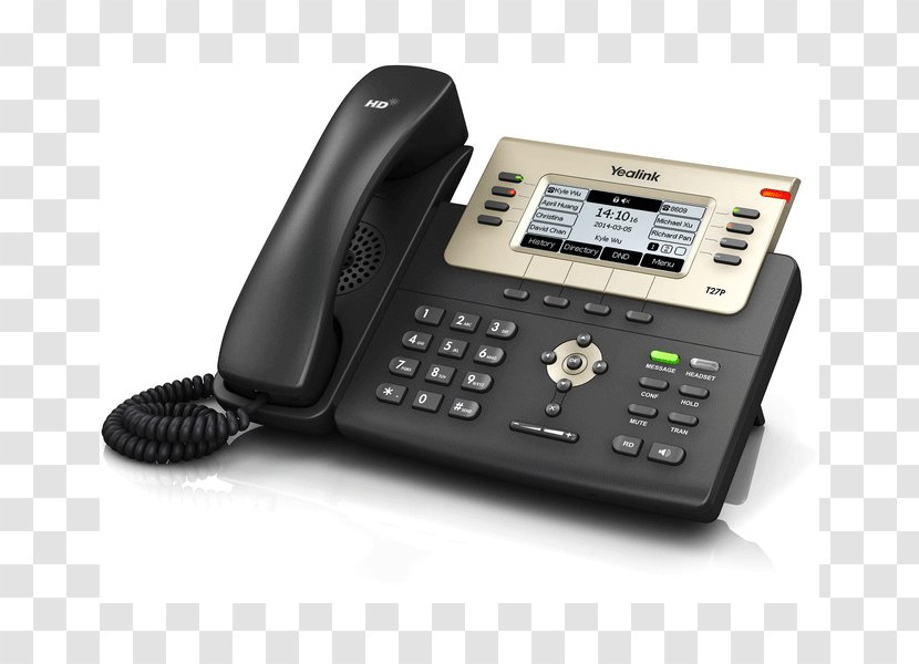 Yealink SIP-T27G VoIP Phone Telephone SIP-T27P Enterprise HD IP Session Initiation Protocol - Electronic Instrument - Paperless Transparent PNG