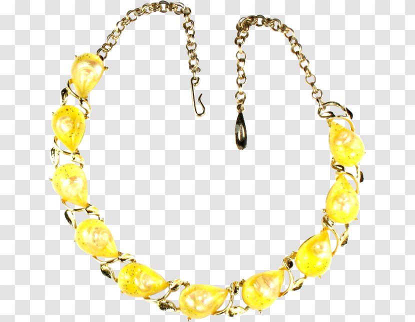 Amber Earring Yellow Necklace Bracelet - Estate Jewelry Transparent PNG
