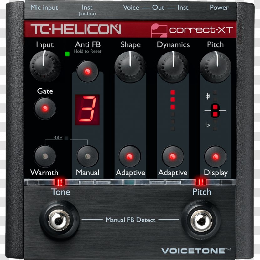 TC-Helicon VoiceTone Correct XT Effects Processors & Pedals TC Electronic Singing - Watercolor Transparent PNG