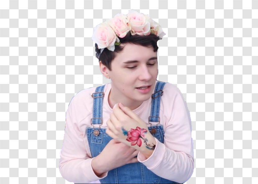 Headpiece Dan And Phil Flower Crop Top Screenshot - Thought - Forehead Transparent PNG