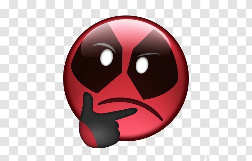 Deadpool Film Emoji Emoticon - Red Transparent PNG