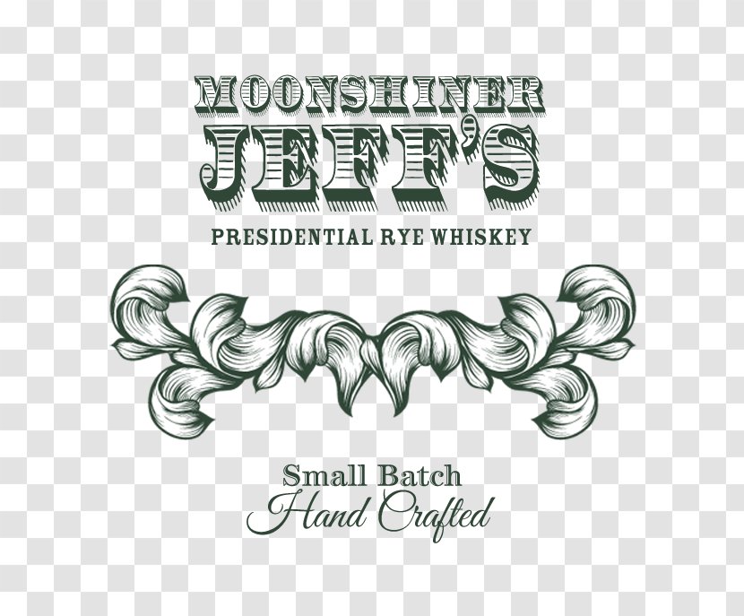 Rye Whiskey Moonshine Logo Font - Black And White - Bourbon Day Transparent PNG