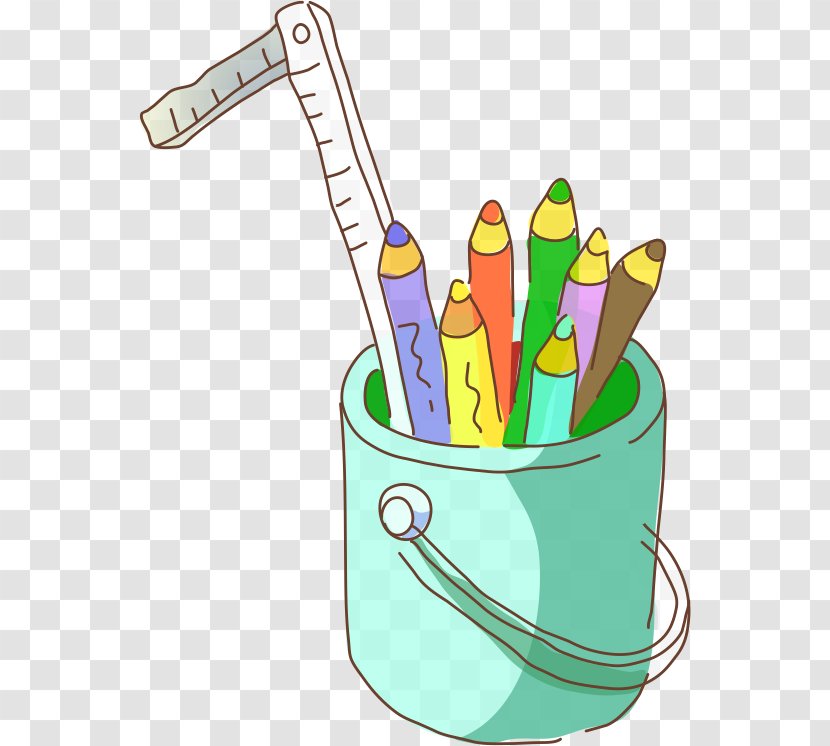 Pencil Clip Art - Ruler - Hand-painted Pen Transparent PNG