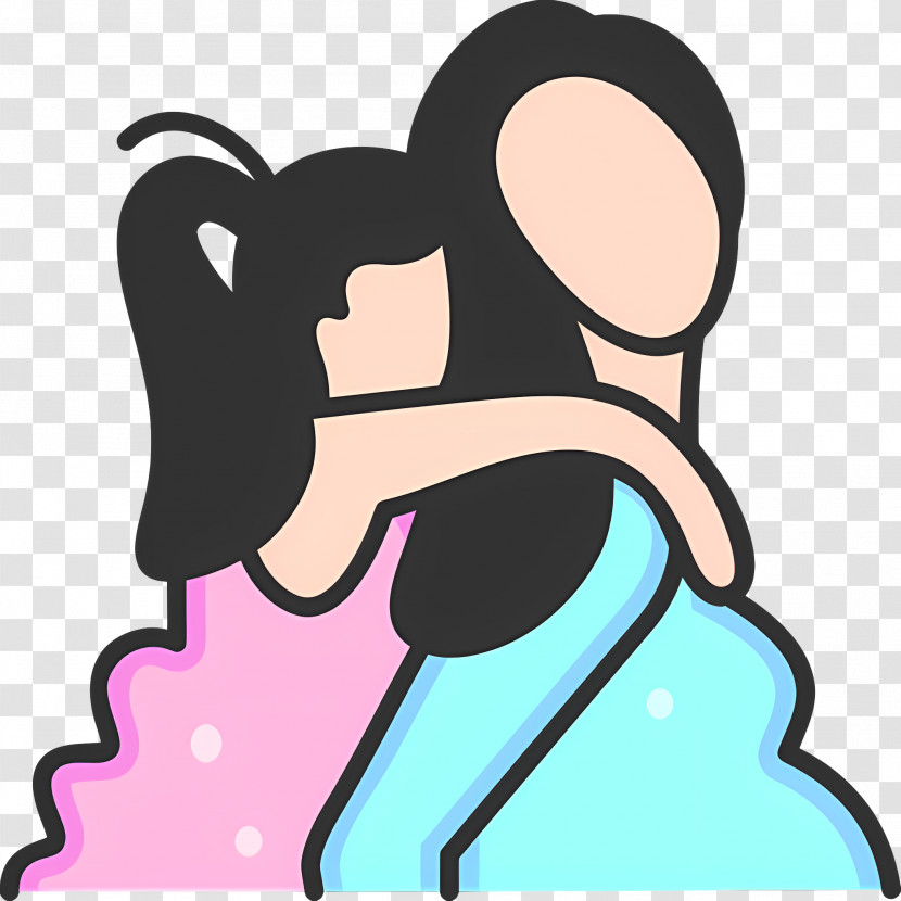 Mother And Daughter - Mother And Child Hugging Illustration Transparent PNG