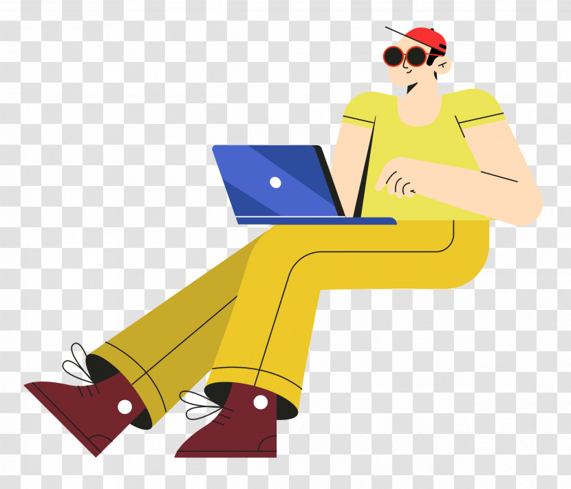 Man Sitting On Chair Transparent PNG