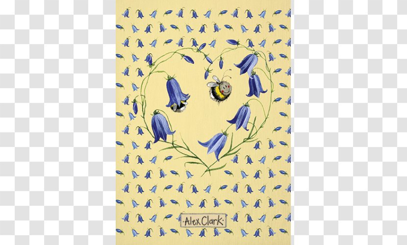 Bee Heart Blue Yellow - Animal - Mother Transparent PNG