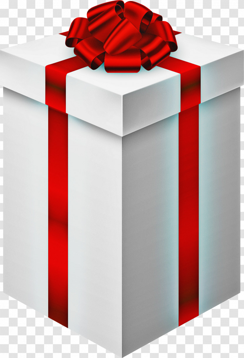 Red Present Ribbon Material Property Box Transparent PNG
