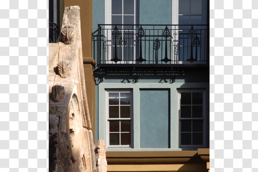 Sash Window Facade Building Property - Daylighting - Balcony Transparent PNG