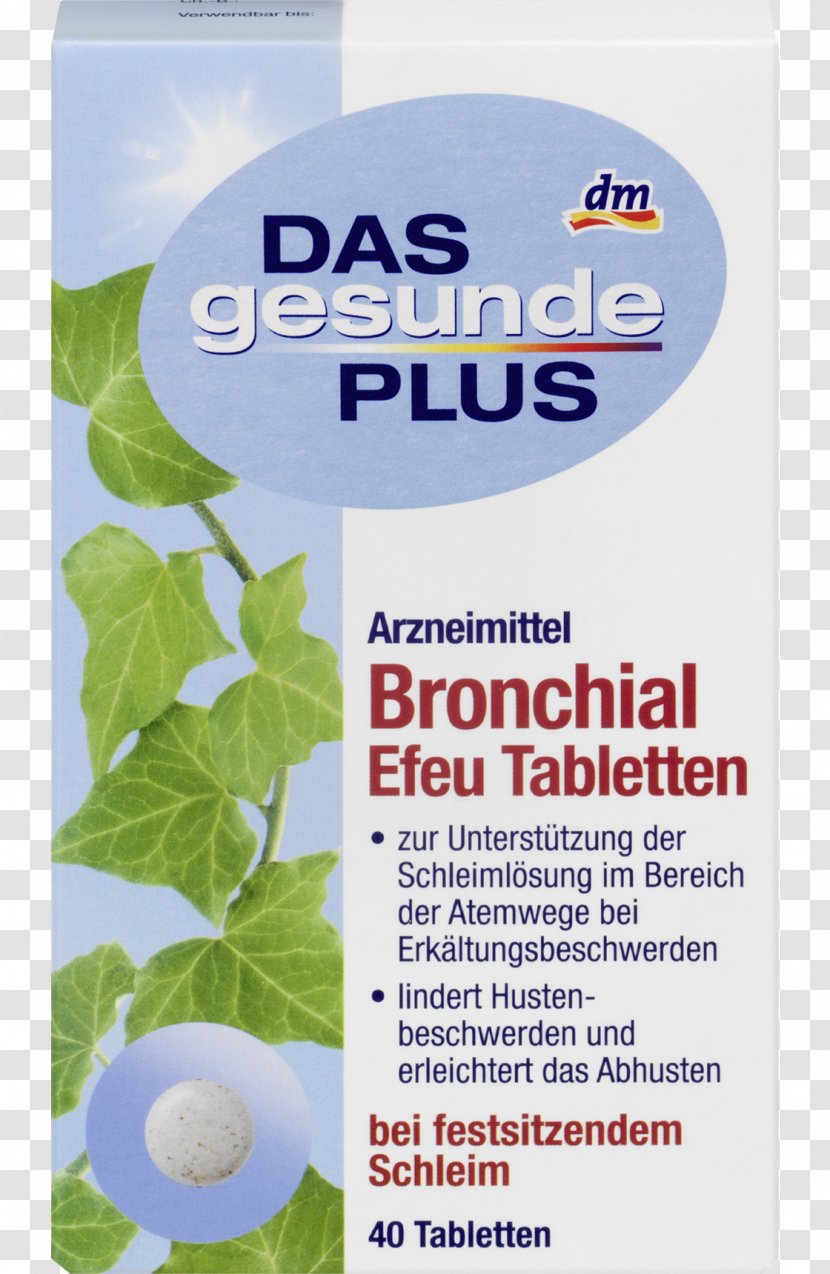 Common Ivy Mucokinetics Bronchus Cough Medicine Pharmaceutical Drug - Neck - Tablet Transparent PNG