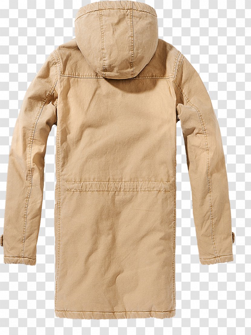 Jacket Parka Coat Brandit Woodson Hood - M65 Classic Textile Male - Beige Transparent PNG