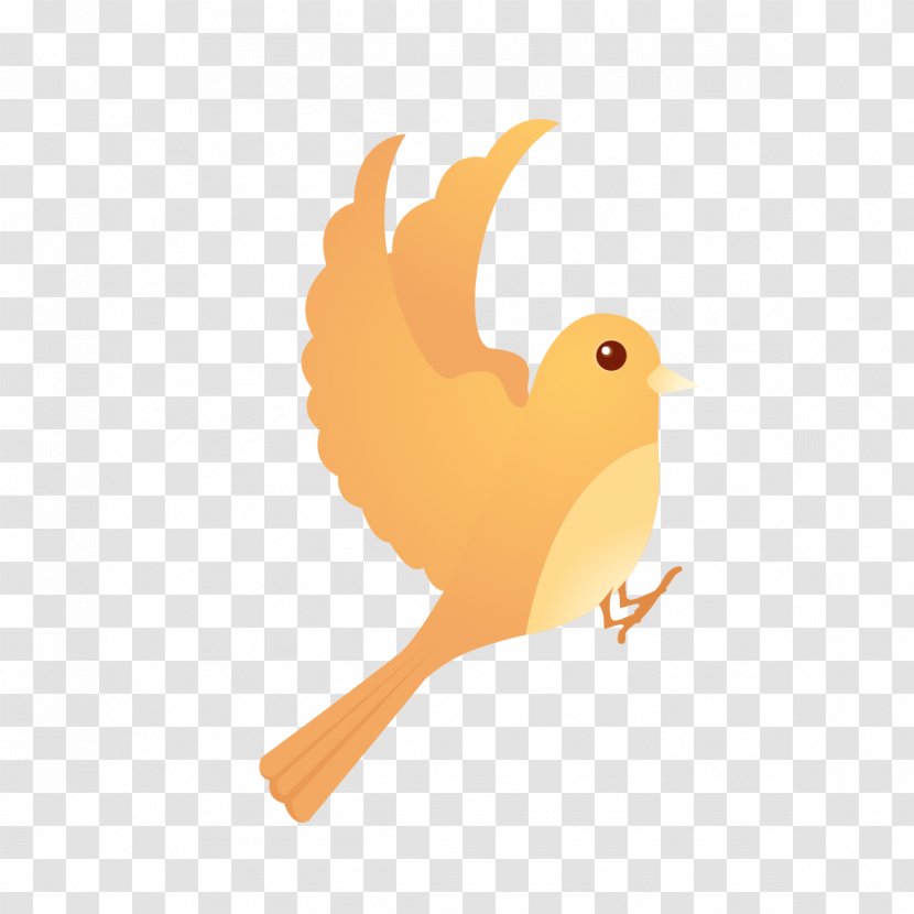 Bird Flight Clip Art - Orange - Flying Transparent PNG