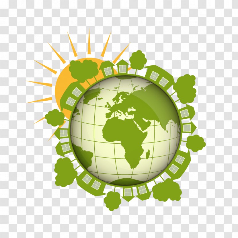 Earth Globe World Map - Grass - Vector Green Architecture Transparent PNG