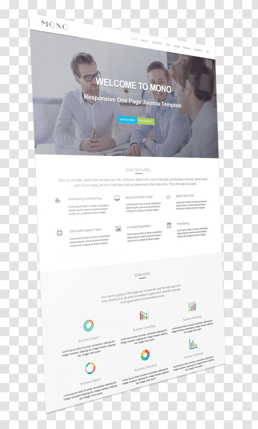 Brand Font Product - Spa Landing Page Transparent PNG