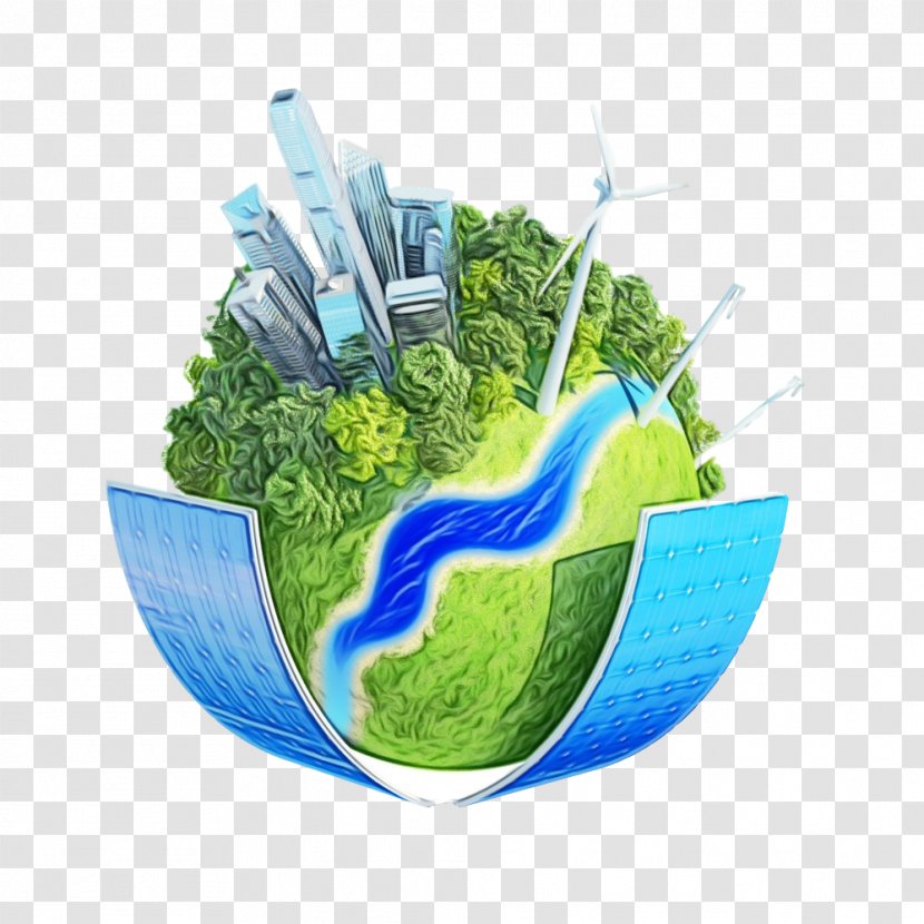 Earth World Logo Font Plant - Wet Ink Transparent PNG