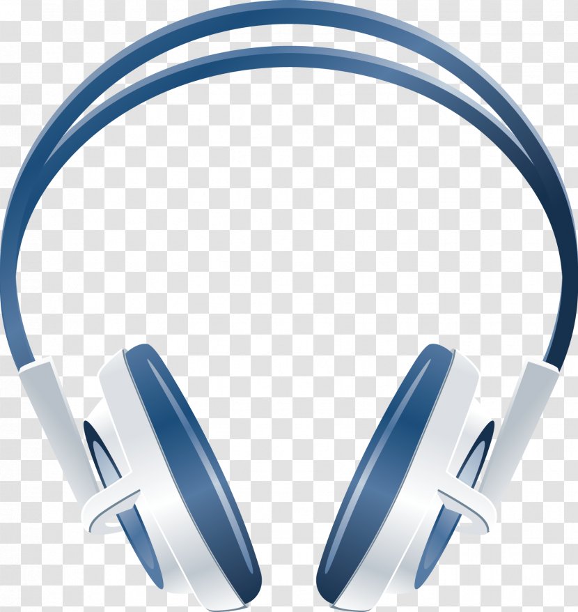 Headphones Microphone - Silhouette - Blue Transparent PNG