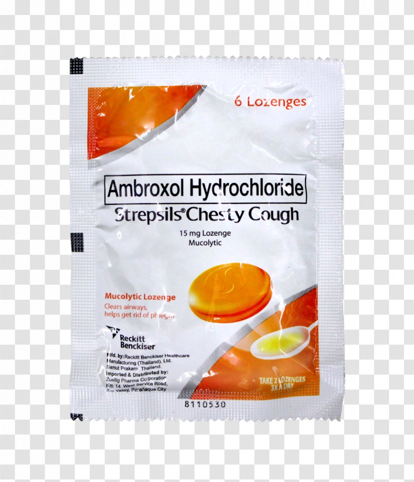 Throat Lozenge Strepsils Orange Ambroxol Transparent PNG