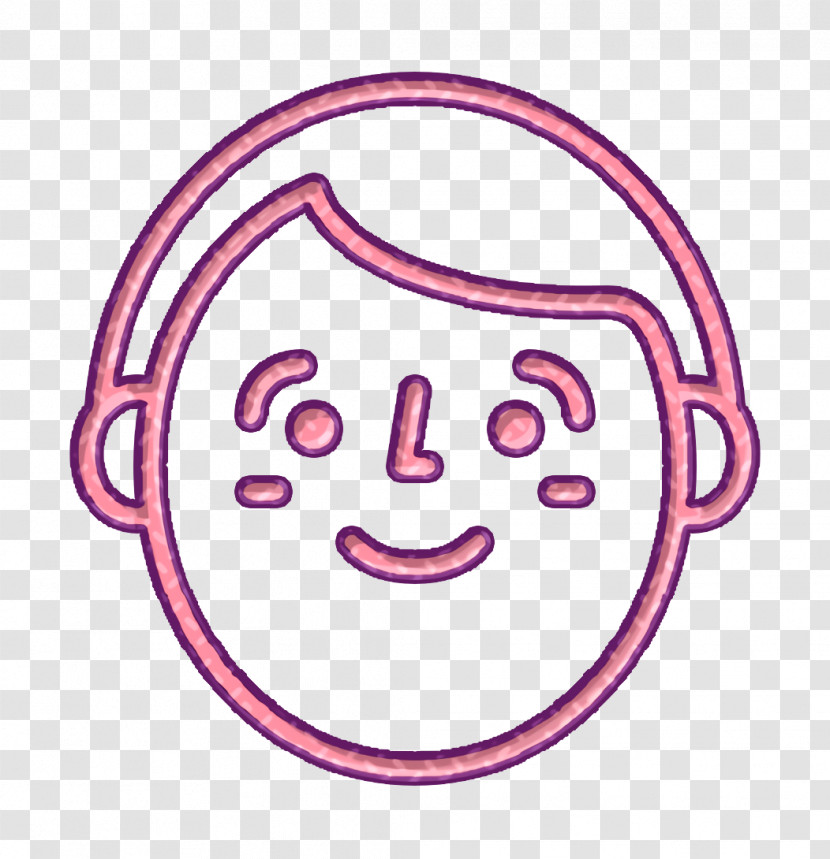 Happy People Outline Icon Man Icon Transparent PNG