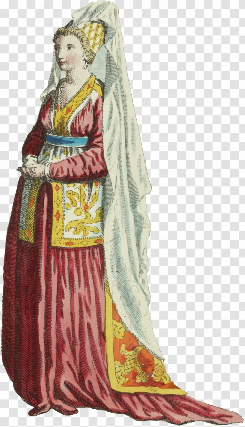 Middle Ages Costume Design Robe - Noble Clipart Transparent PNG