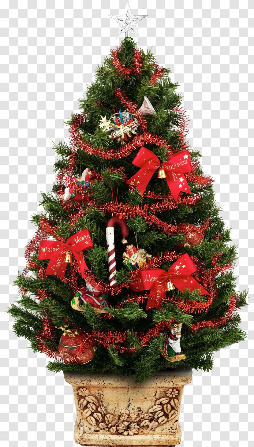 Christmas Tree Santa Claus Decoration Ornament - Lustre Transparent PNG