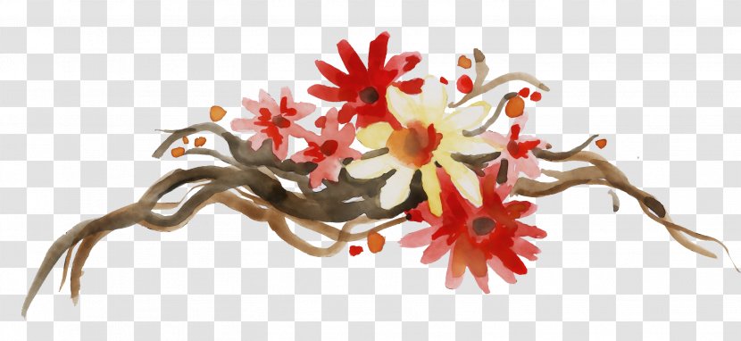 Watercolor Floral Background - Plant - Cut Flowers Blossom Transparent PNG