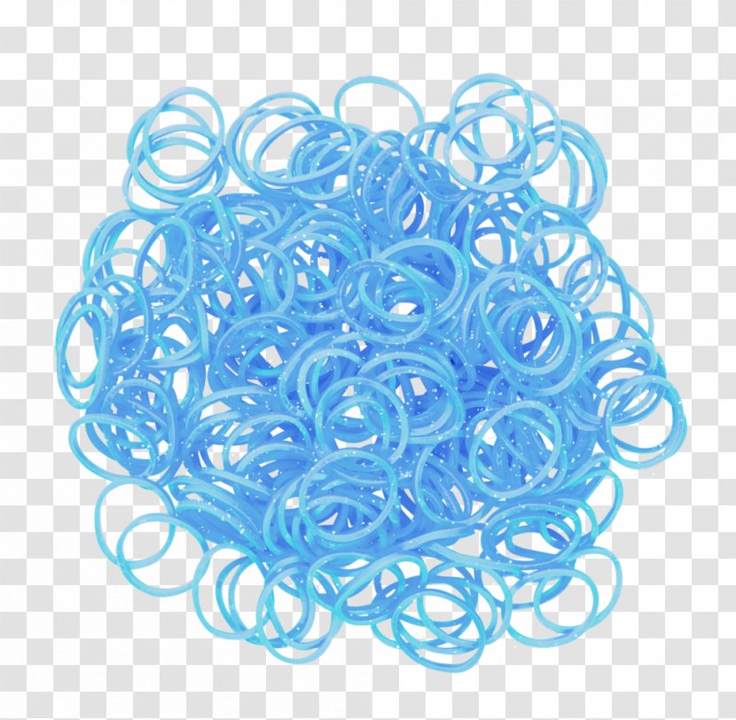 Rainbow Loom Blue Rubber Bands Bracelet Chinese Jump Rope - Online Shopping - Glitter Transparent PNG